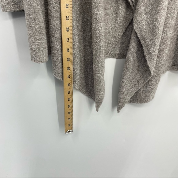 Barefoot Dreams Cozy Open Cardigan Sweater 436 beige Sz M - Picture 6 of 7